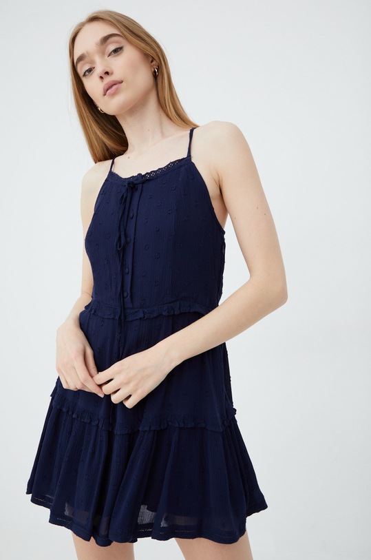 Šaty Superdry viskóza tmavomodrá W8011045A.09S