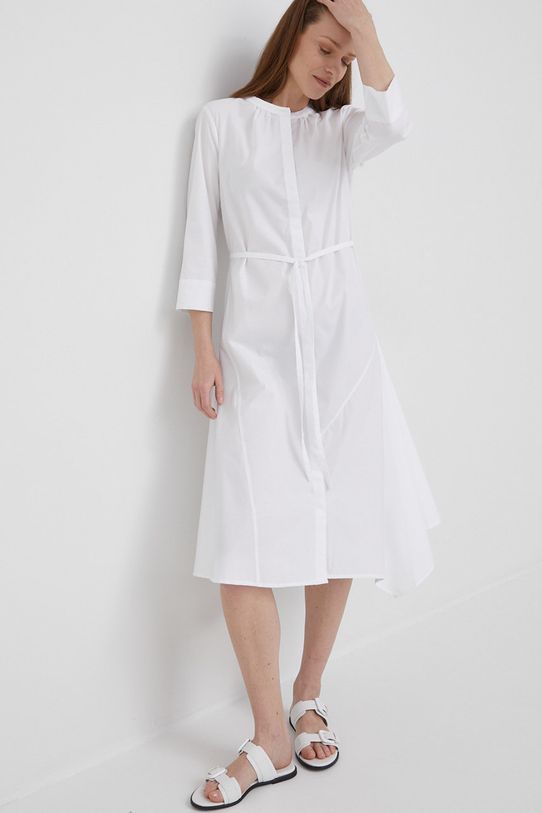 Îmbrăcăminte Dkny rochie din bumbac P2AB0M97 alb
