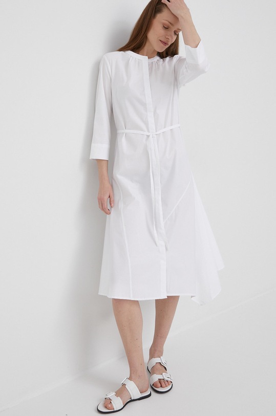 Odjeća Pamučna haljina Dkny P2AB0M97 bijela