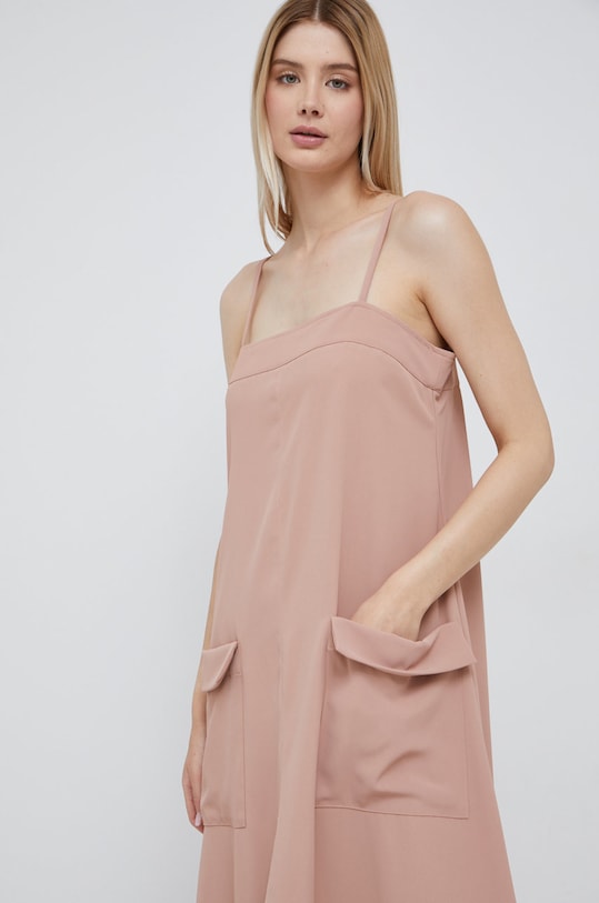 Dkny sukienka P2CB6MA3 beżowy P2CB6MA3