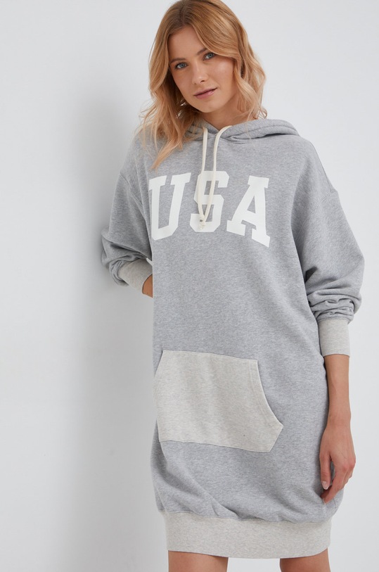 Šaty Polo Ralph Lauren 211863453001 šedá AW22