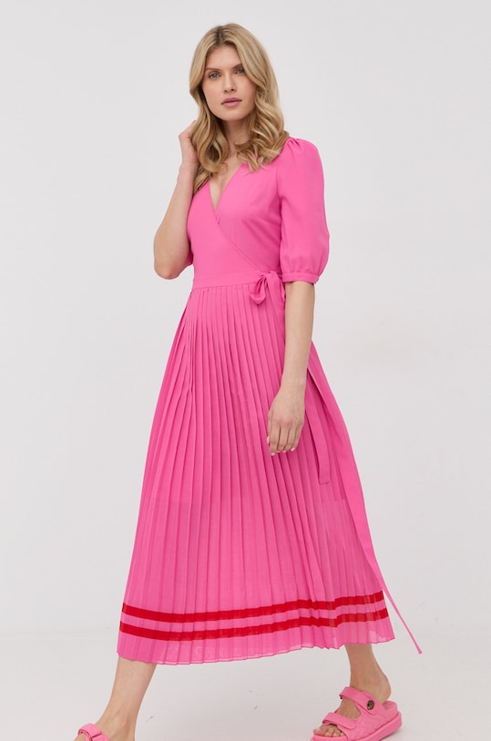 Šaty HUGO látka ružová 50470545