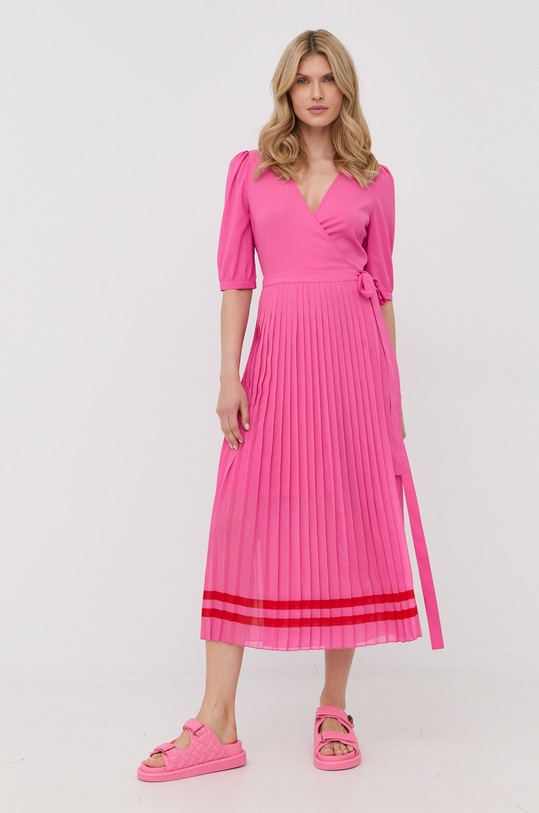 Šaty HUGO 50470545 ružová SS22