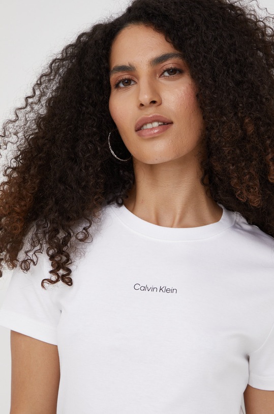 Бавовняна сукня Calvin Klein білий K20K203660.PPYY