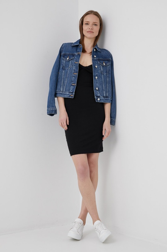 Calvin Klein Jeans sukienka J20J218402.PPYY J20J218402.PPYY czarny SS22