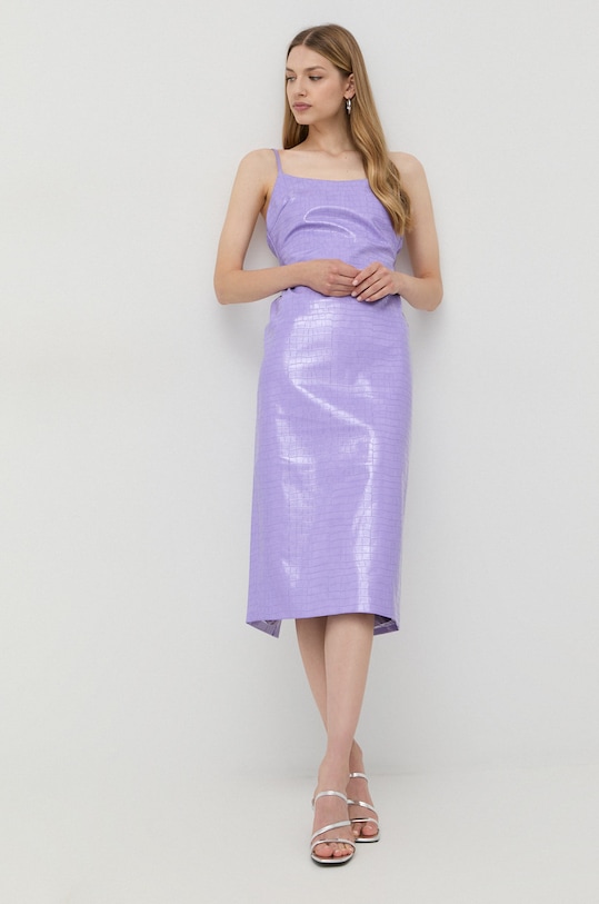 Bardot rochie midi violet 57823DB.LILAC