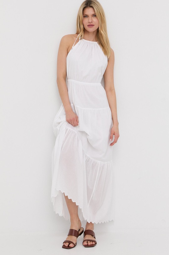 MICHAEL Michael Kors rochie din bumbac maxi alb MS280YZ4YJ