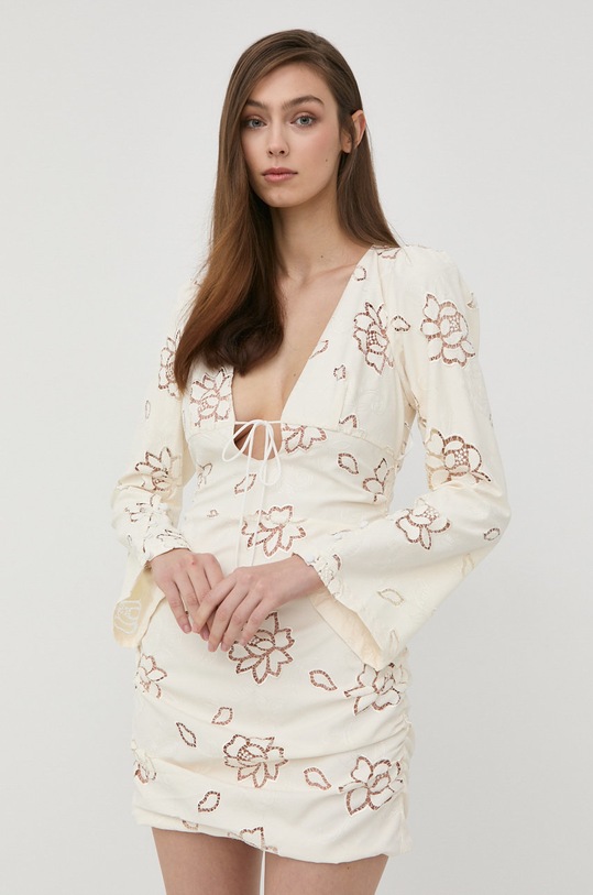 For Love & Lemons sukienka długi beżowy CD2643.SP22