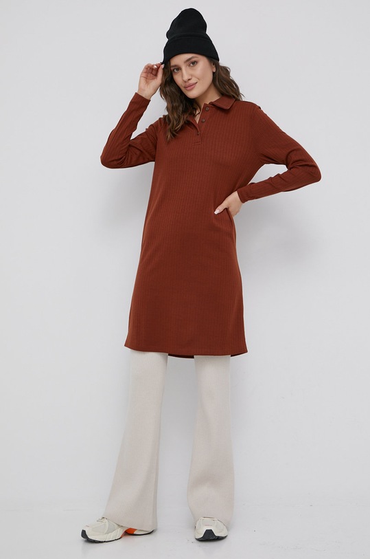 Vila sukienka 14074566.BurntHenna brązowy SS22