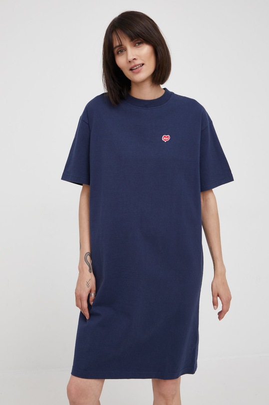 Deus Ex Machina rochie din bumbac mini bleumarin DLF219062