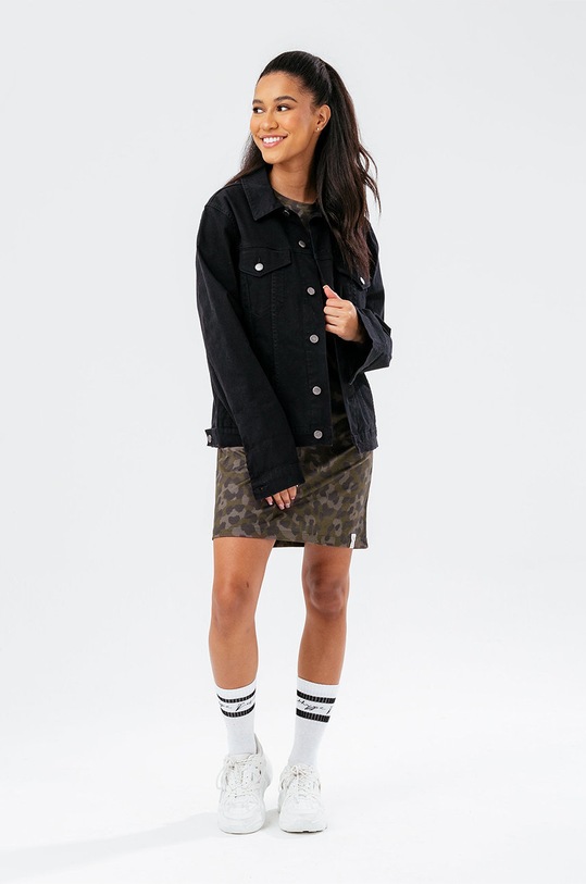 Hype sukienka bawełniana brązowy ZVLR.515