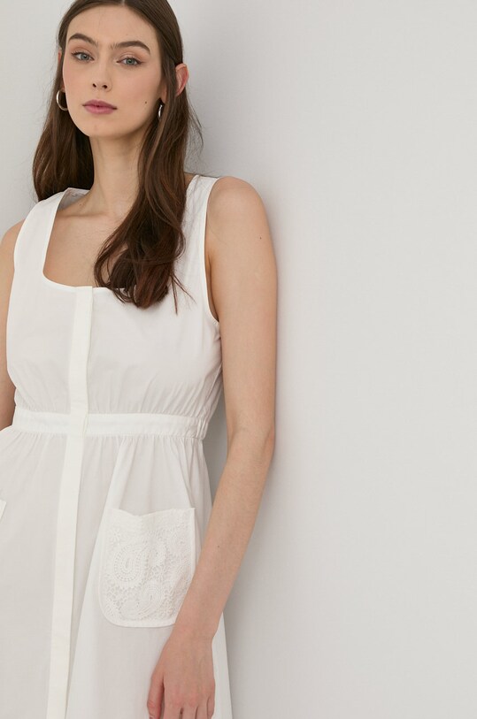 Бавовняна сукня The Kooples білий FROB24268K