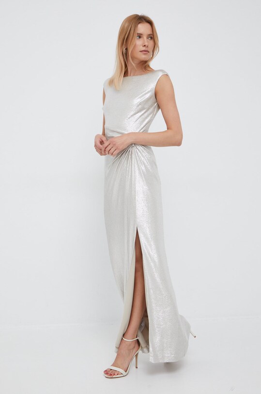 Šaty Lauren Ralph Lauren 253771574001 strieborná SS22