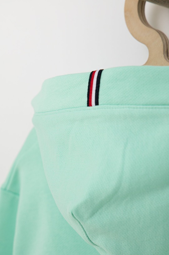 Tommy Hilfiger rochie din bumbac pentru copii verde KG0KG06267.PPYY
