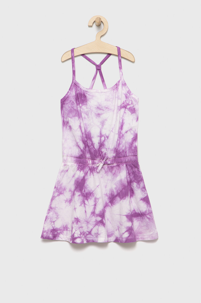 United Colors of Benetton rochie din bumbac pentru copii midi violet 3085CV004.G