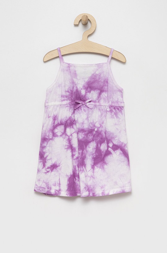 Dječja pamučna haljina United Colors of Benetton pamuk ljubičasta 3085GV007.P