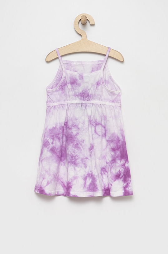Dječja pamučna haljina United Colors of Benetton 3085GV007.P ljubičasta SS22