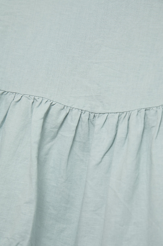 Dziewczynka United Colors of Benetton sukienka lniana dziecięca 4BE7CV004.G niebieski