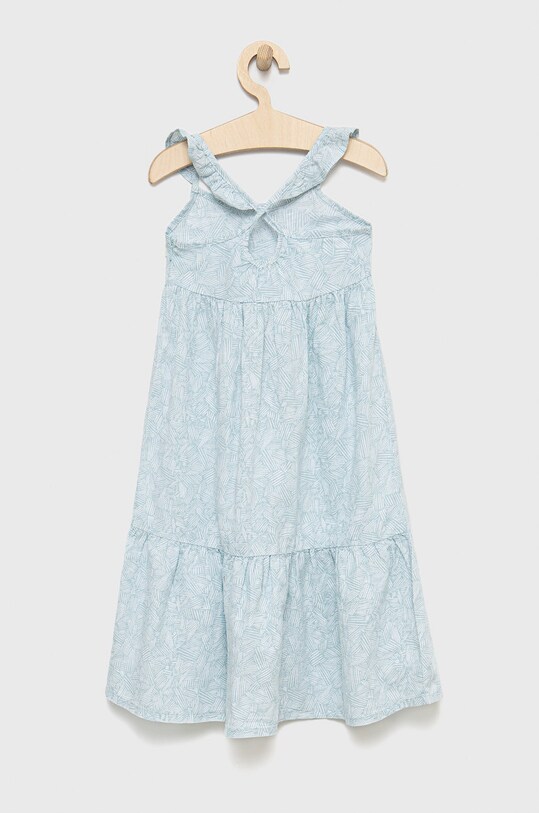 United Colors of Benetton rochie din in pentru copii 4PL9CV003.G albastru SS22