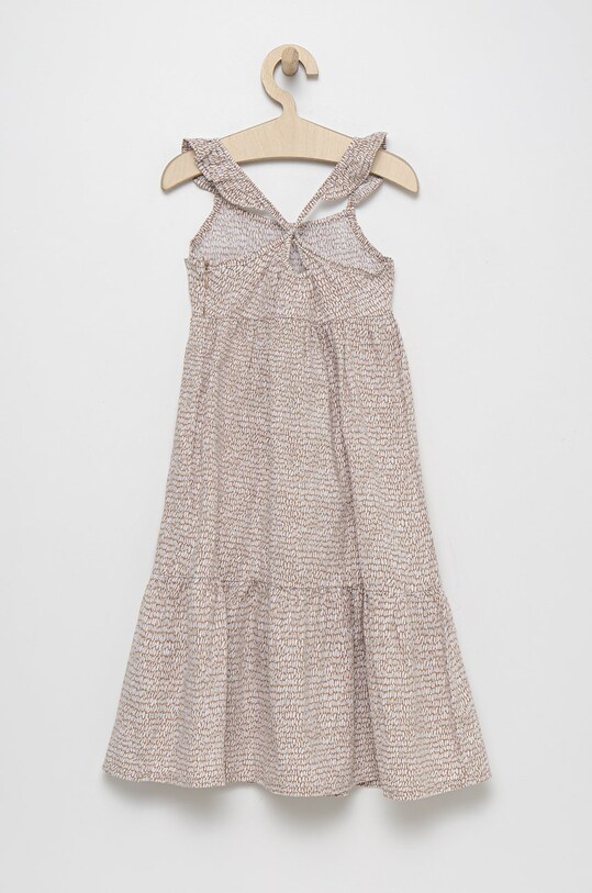 United Colors of Benetton rochie din in pentru copii 4PL9CV003.G bej SS22