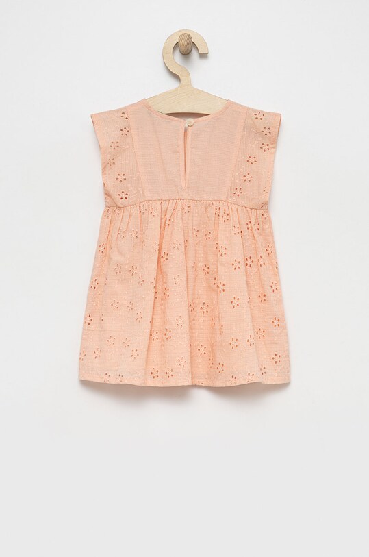 Dětské bavlněné šaty United Colors of Benetton 4POCGV00B.P oranžová SS22