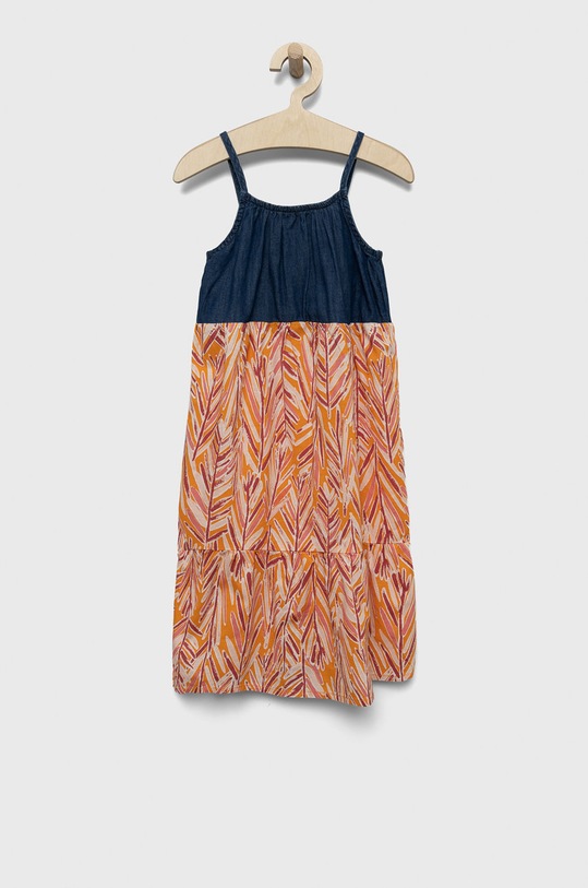 United Colors of Benetton rochie din bumbac pentru copii mini portocaliu 4UEBCV00F.G