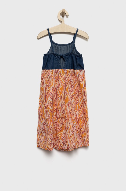 United Colors of Benetton rochie din bumbac pentru copii 4UEBCV00F.G portocaliu SS22