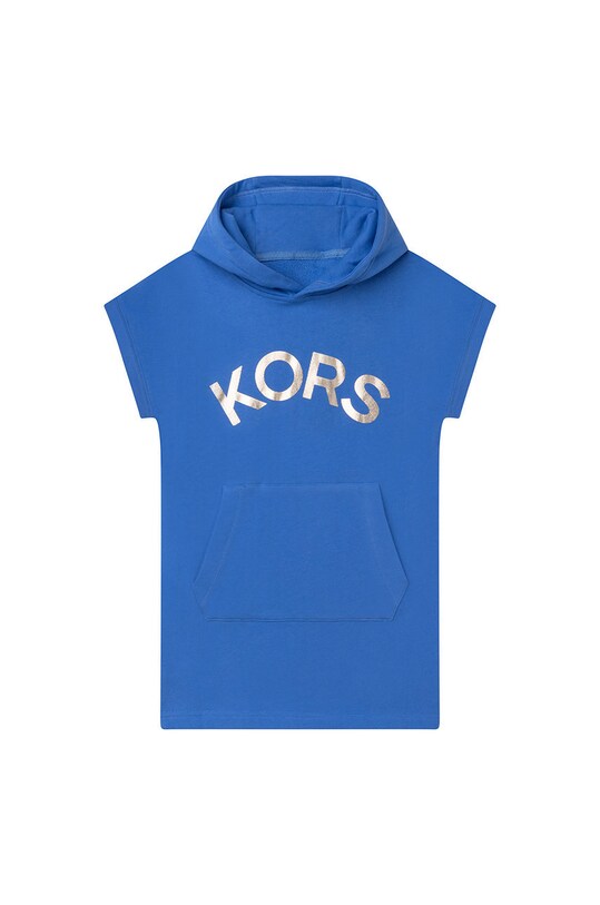 Хлопковое детское платье Michael Kors короткий голубой R12103.102.108