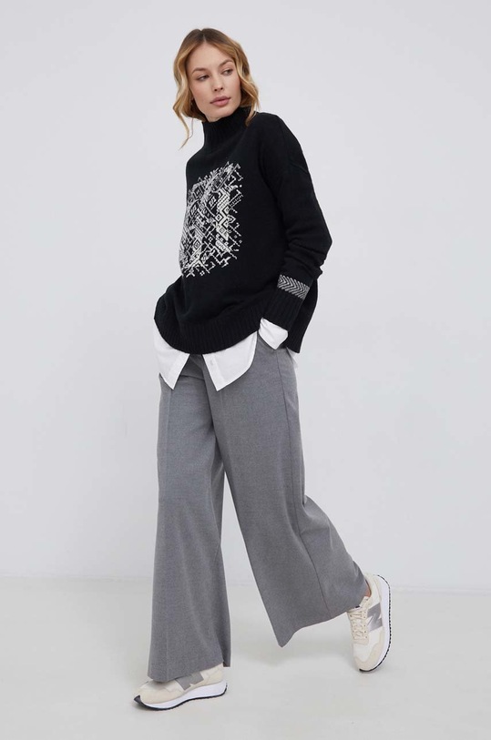 Vlněný svetr Tommy Hilfiger WW0WW32510.PPYY černá SS22