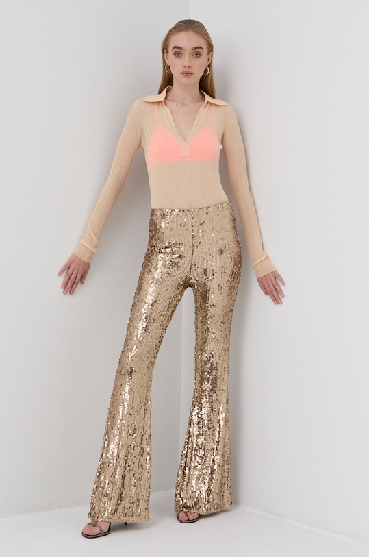 Majica z dolgimi rokavi Patrizia Pepe oranžna 8K0003.K004