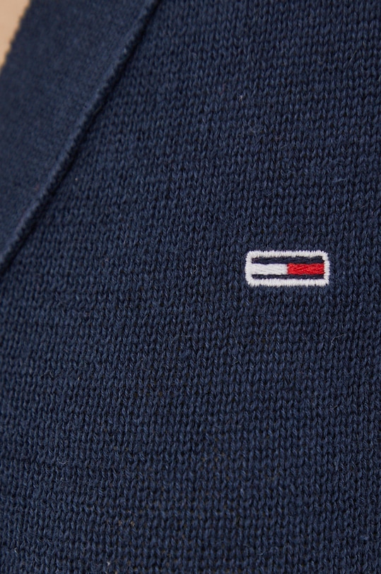 Tommy Jeans kardigan lniany DW0DW13029.PPYY DW0DW13029.PPYY granatowy