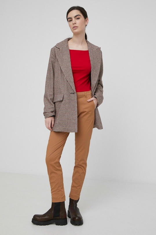 Tričko s dlouhým rukávem Lauren Ralph Lauren 200817317002 červená SS22