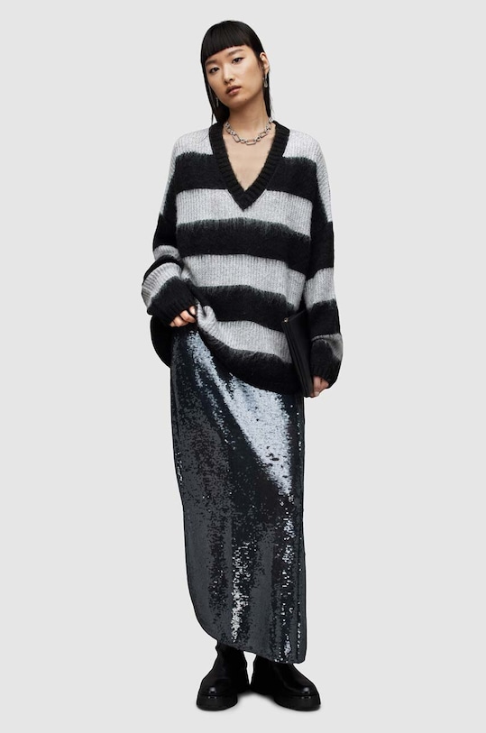 Πουλόβερ με προσθήκη μαλλιού AllSaints LOU SPARKLE VNECK WK109V