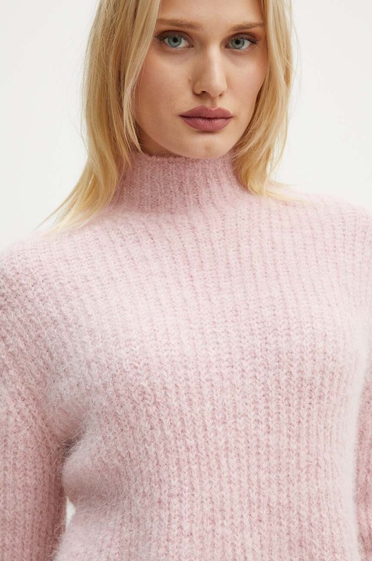Bruuns Bazaar sweter wełniany różowy BBW2465