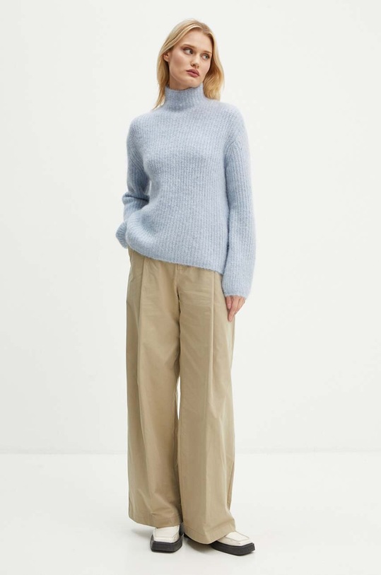 Bruuns Bazaar sweter wełniany BBW2465 niebieski AW24