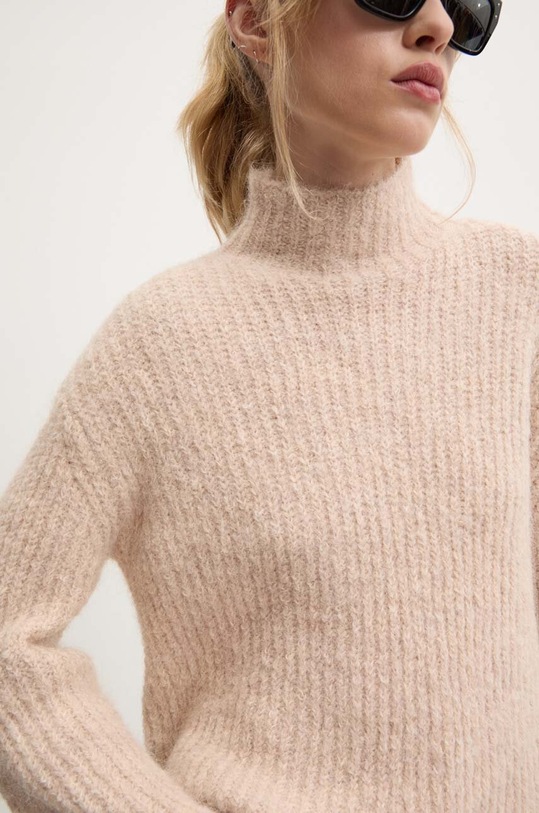 Bruuns Bazaar sweter wełniany BBW2465 beżowy