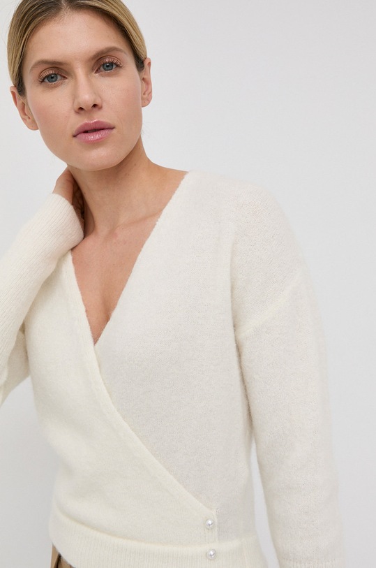 Gestuz - Sweter wełniany Alpha szpic beżowy 10905814