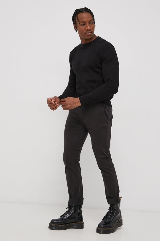 Bavlněný svetr Tom Tailor 1026500.29999 černá SS22