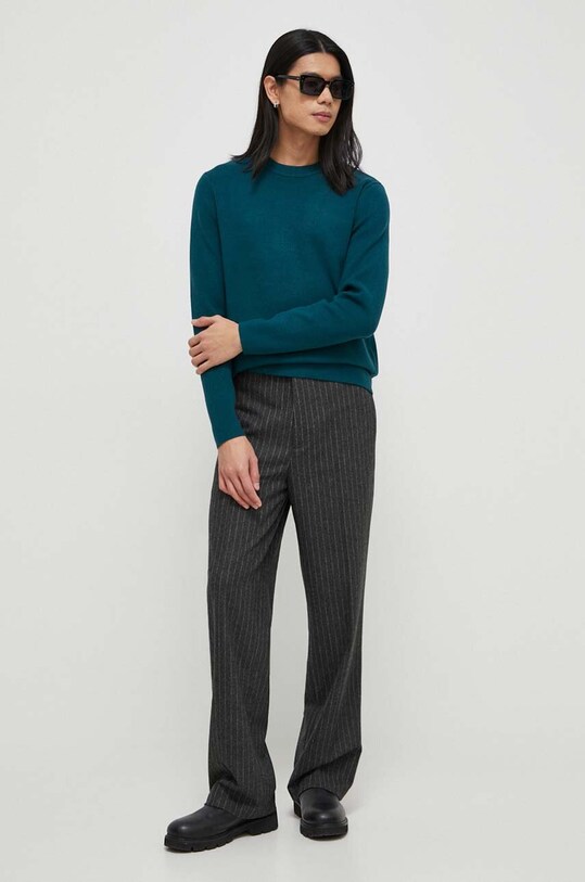 Samsoe Samsoe pulover M20200110 turcoaz AW23