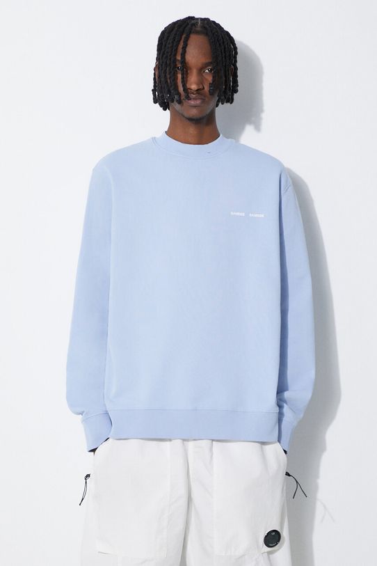 Samsoe Samsoe cotton sweatshirt Norsbro cotton blue M00018103
