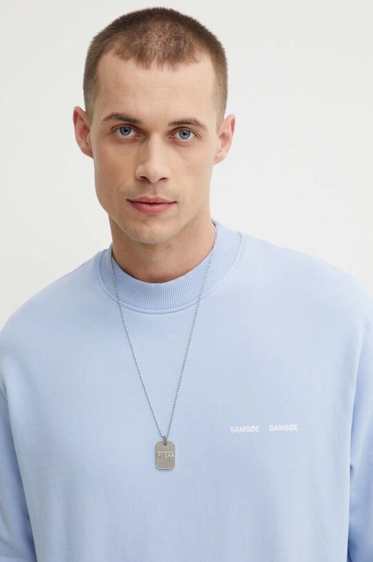 Samsoe Samsoe hanorac de bumbac Norsbro albastru M00018103
