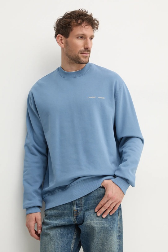 Samsoe Samsoe hanorac de bumbac Norsbro albastru M00018103