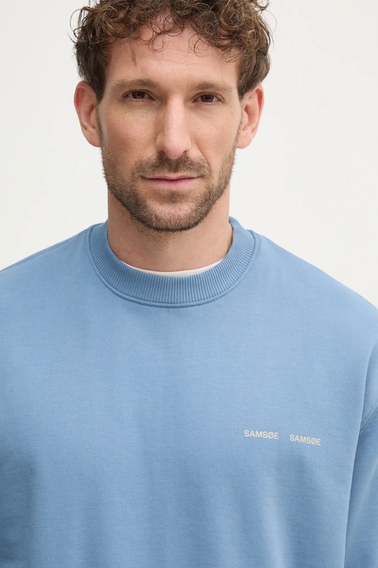 Samsoe Samsoe hanorac de bumbac Norsbro albastru M00018103