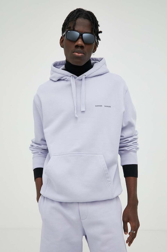 Samsoe Samsoe hanorac de bumbac print violet M00018104