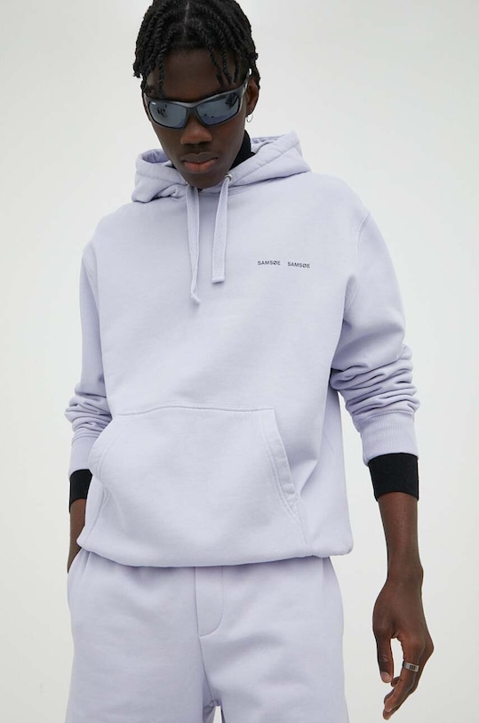 Samsoe Samsoe hanorac de bumbac violet M00018104