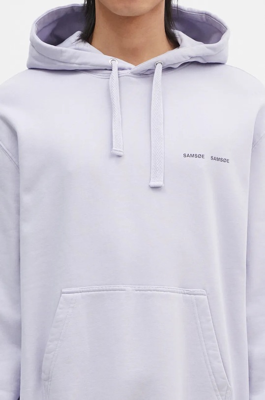 Pamučna dukserica Samsoe Samsoe ljubičasta M00018104