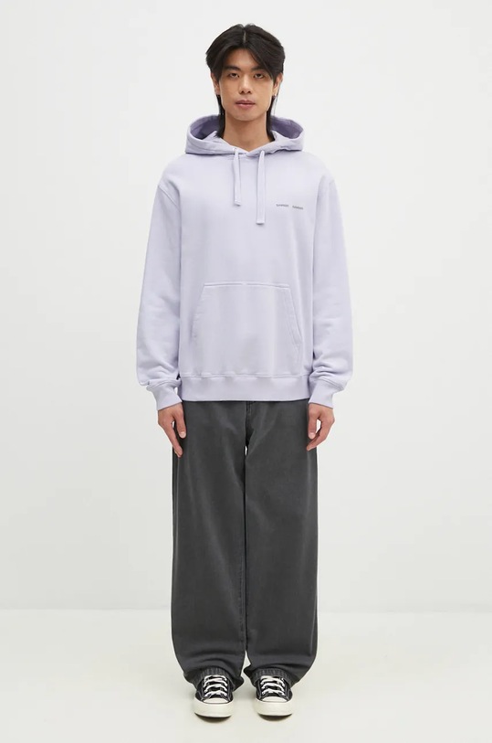 Pamučna dukserica Samsoe Samsoe M00018104 ljubičasta