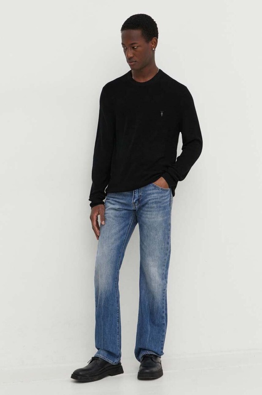 Vlněný svetr AllSaints MK034P černá AW22