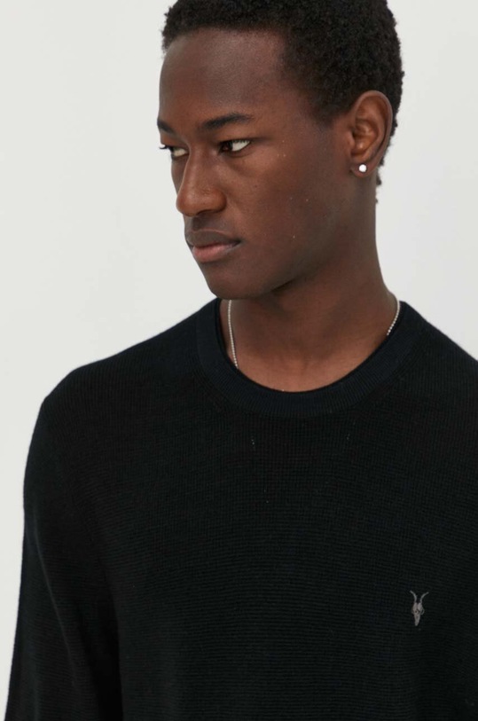 Vlněný svetr AllSaints černá MK034P