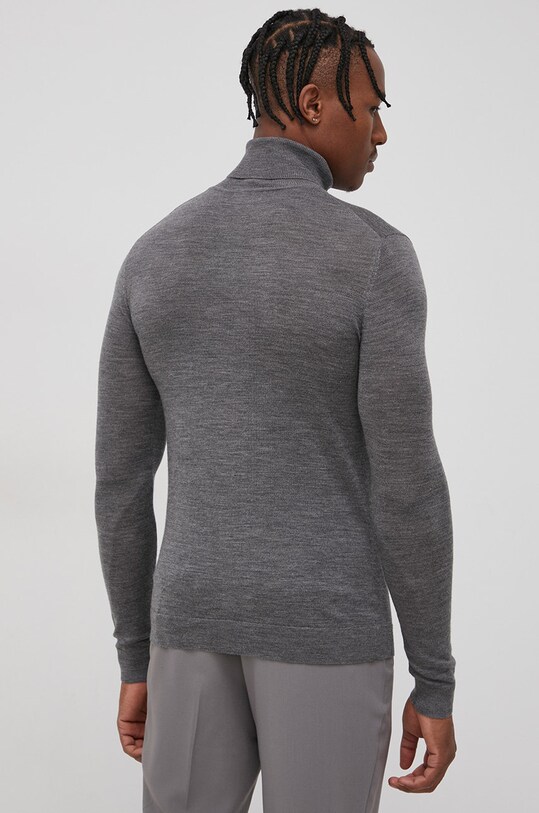 Odzież Bruuns Bazaar Sweter wełniany Charles BBM1069 szary